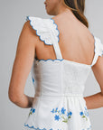 The Livia Scalloped Peplum Top