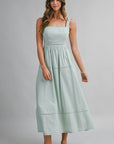 The Lydia Lace Trim Midi Dress