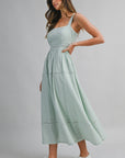 The Lydia Lace Trim Midi Dress