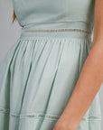 The Lydia Lace Trim Midi Dress