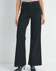The Maeve Patch Pocket Wide Leg Flare Jeans
