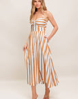 The Maire Striped Midi Dress