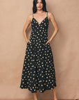 The Maisey Polka Dot Open Back Dress