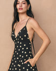 The Maisey Polka Dot Open Back Dress