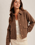 The Margot Plaid Crop Jacket