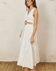 The Miranda Ring White Midi Dress