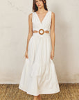 The Miranda Ring White Midi Dress