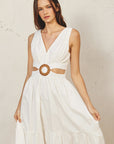 The Miranda Ring White Midi Dress