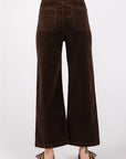 The Marlin Espresso Patch Pocket Culotte Corduroy Pants