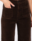 The Marlin Espresso Patch Pocket Culotte Corduroy Pants