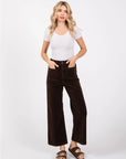The Marlin Espresso Patch Pocket Culotte Corduroy Pants