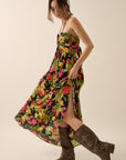 The Meadow Floral Halter Maxi Dress