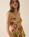 The Meadow Floral Halter Maxi Dress