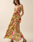 The Meadow Floral Halter Maxi Dress