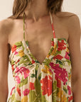 The Meadow Floral Halter Maxi Dress