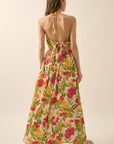 The Meadow Floral Halter Maxi Dress