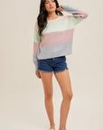 The Meggy Blue Color Block Sweater