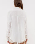 The Melia White Button-down Top