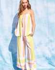 The Melody Striped Open Front Top + Pants Set - Sold Separately