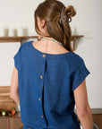 The Mia Chambray Top + Shorts Set - Sold Separately