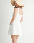 The Miley Off White Embroidered Mini Dress