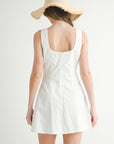 The Miley Off White Embroidered Mini Dress
