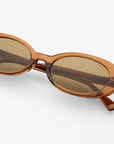 The Mimi Brown Acetate Oval Sunglasses