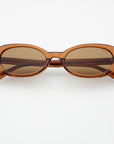 The Mimi Brown Acetate Oval Sunglasses