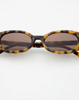 The Mimi Milky Tortoise Acetate Oval Sunglasses