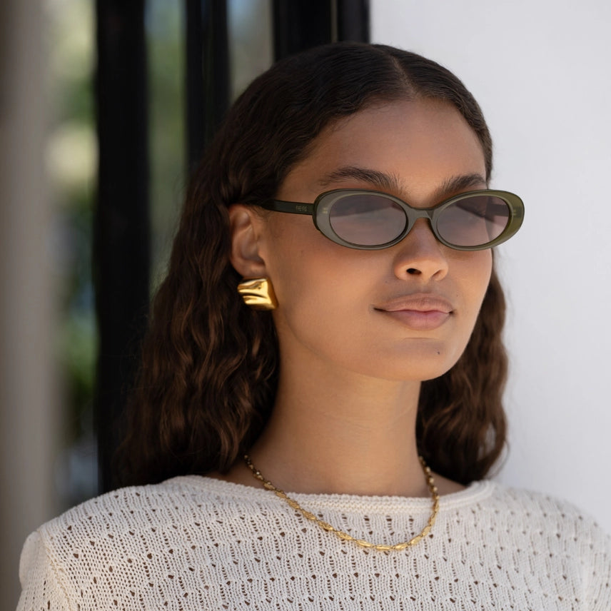 小物 Knuth Marf /oval sunglasses/olive oval sunglasses/3color | KNUTH MARF