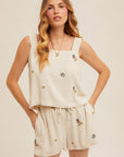 The Mindy Floral Top + Shorts Set - Sold Separately