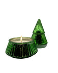 The Mistletoe & Holly Glass Tree Candle by The SOi Company