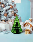 The Mistletoe & Holly Glass Tree Candle by The SOi Company