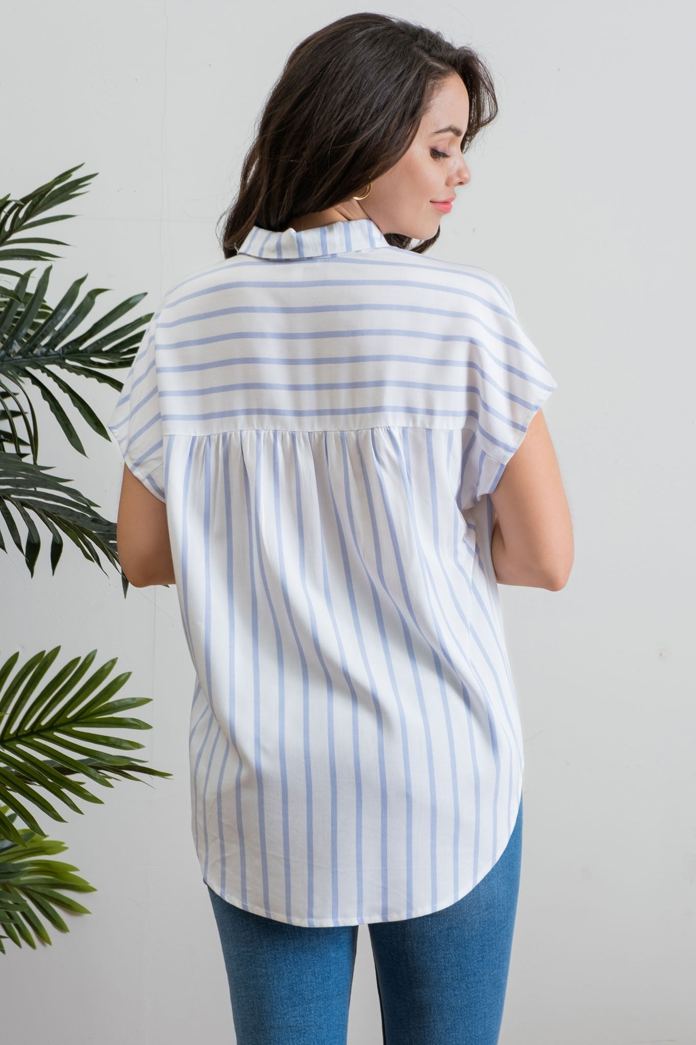 The Mollie Collared Button Up Top – Thread + Seed