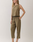 The Mona Olive Top + Pant Set - Sold Separately