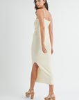 The Monica Cream Cut Out Midi Dress