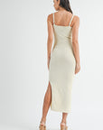 The Monica Cream Cut Out Midi Dress