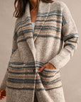 The Nadine Striped Longline Cardigan