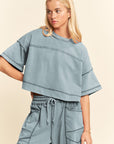 The Neve Distressed Top + Pant Set - Sold Separately