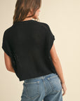 The Nila Dolman Black Knitted Top