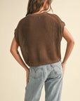 The Nila Dolman Espresso Knitted Top