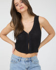 The Nora Black Hook + Eye Sweater Vest