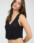 The Nora Black Hook + Eye Sweater Vest