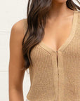 The Nora Tan Hook + Eye Sweater Vest