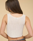 The Nora Ivory Hook + Eye Sweater Vest