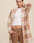 The Michele Gingham Shawl Cardigan