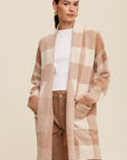 The Michele Gingham Shawl Cardigan