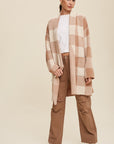 The Michele Gingham Shawl Cardigan