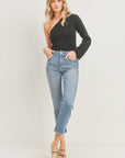 The Paityn Comfort Skinny Straight Jeans by Just Black Denim