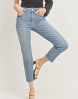 The Paityn Comfort Skinny Straight Jeans by Just Black Denim